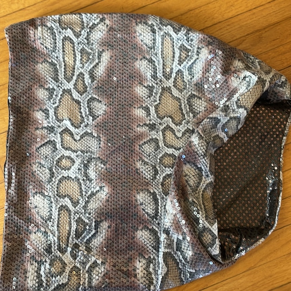 Stardust Love Snakeskin Sequin Infiniti Scarf Festival Hood